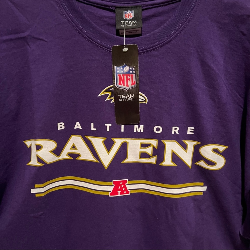 NWT! Baltimore Ravens NFL Team Apparel NFL Ravens T-Shirt Size 2XL NEW WITH TAG - Picture 4 of 7